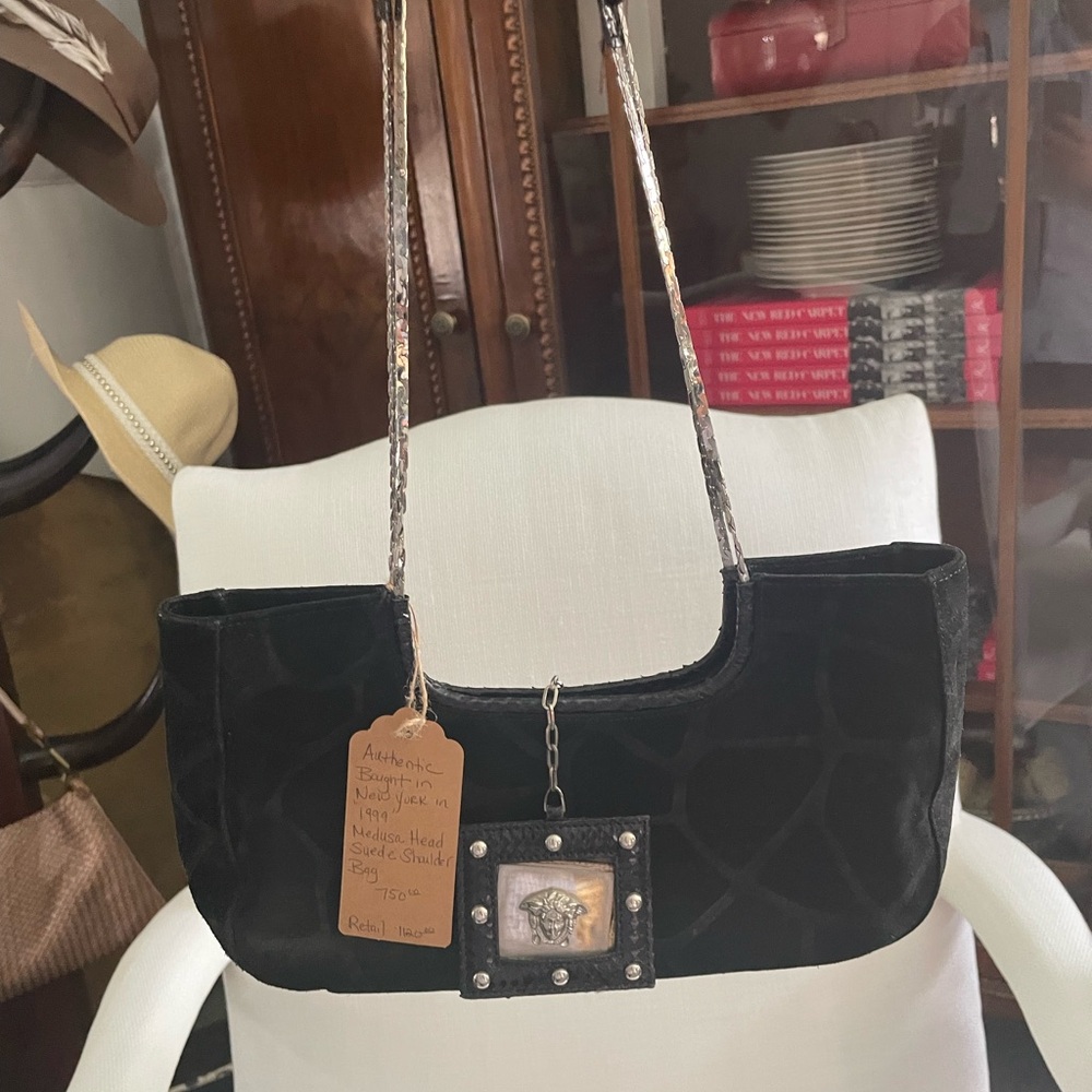 Versace Black Designer Shoulder Bag